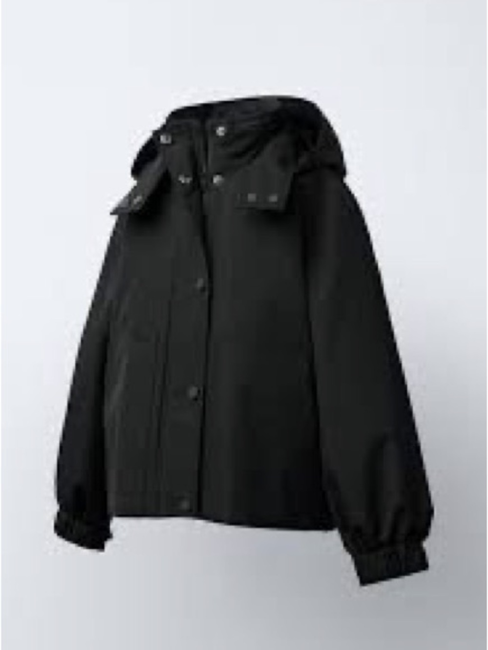 Zara Kid’s Black Hooded Jacket